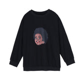 Schwarzes Oversize-Sweatshirt mit Jungenmuster